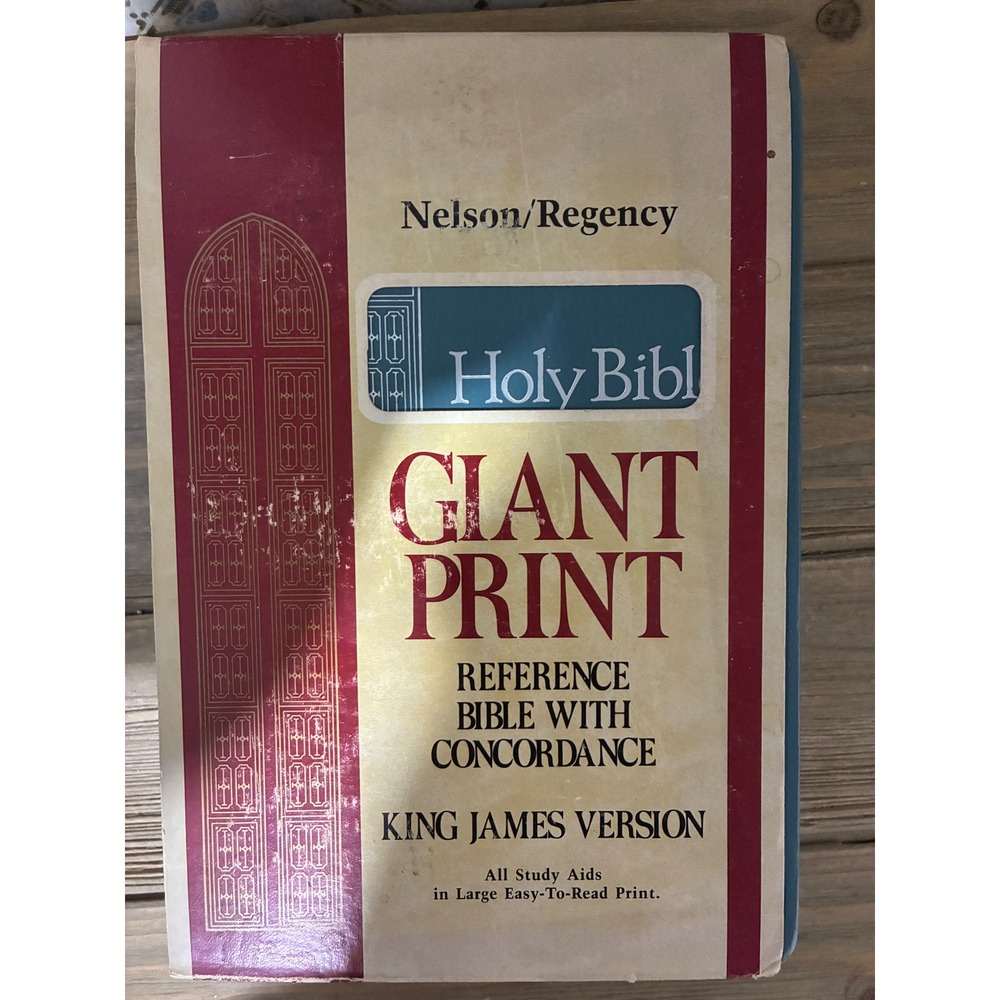 Nelson Regency KJV Giant Print Reference Bible Teal Blue King James Version